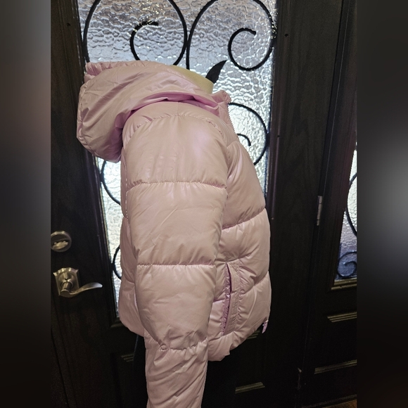 Swiss Tech Girls purple lavender Winter Zip Puffer Jacket with Hood Size M 7/8 - Picture 5 of 8